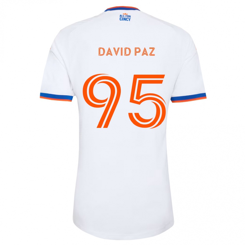 ילדים כדורגל David Paz #95 לבן כחול צי כתום הרחק ג'רזי 2026/27