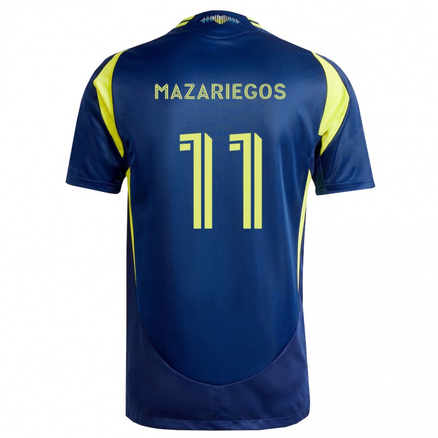 ילדים כדורגל Jacob Mazariegos #11 צהוב כחול צי הרחק ג'רזי 2026/27