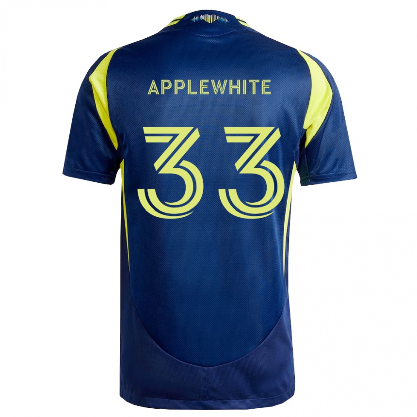 ילדים כדורגל Christopher Applewhite #33 צהוב כחול צי הרחק ג'רזי 2026/27
