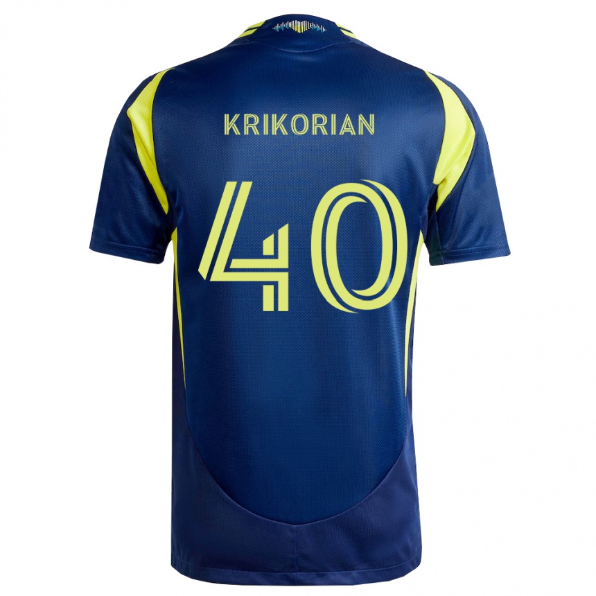 ילדים כדורגל Andre Krikorian #40 צהוב כחול צי הרחק ג'רזי 2026/27