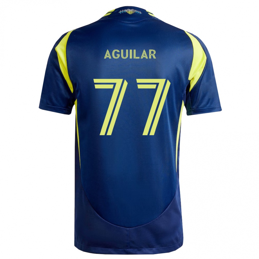 ילדים כדורגל Xavier Aguilar #77 צהוב כחול צי הרחק ג'רזי 2026/27