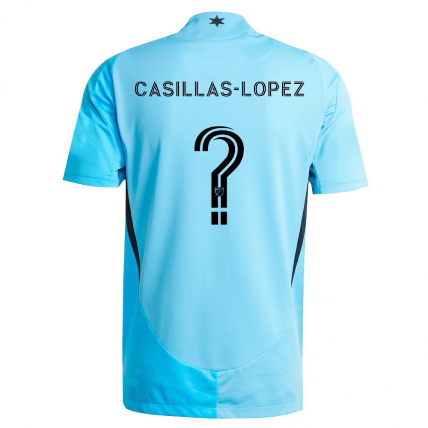 ילדים כדורגל Carlos Casillas-Lopez #0 כחול בהיר שחור הרחק ג'רזי 2026/27 ילדים כדורגל Carlos Casillas-Lopez #0 כחול בהיר שחור הרחק ג'רזי 2026/27