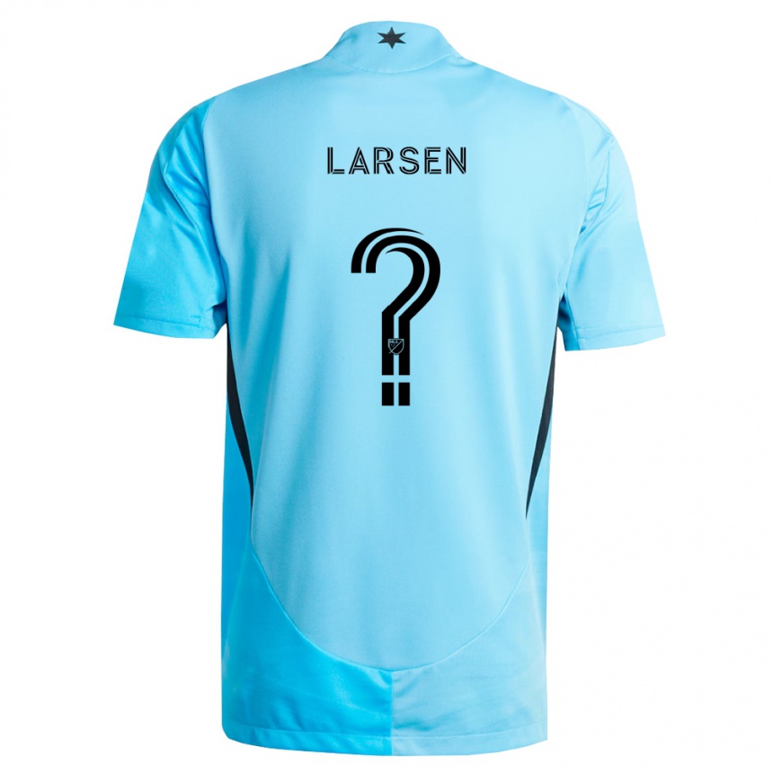 ילדים כדורגל Lars Larsen #0 כחול בהיר שחור הרחק ג'רזי 2026/27