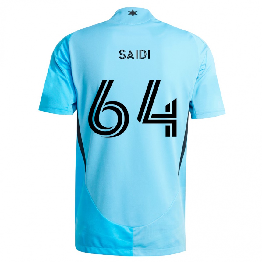 ילדים כדורגל Issa Saidi #64 כחול בהיר שחור הרחק ג'רזי 2026/27