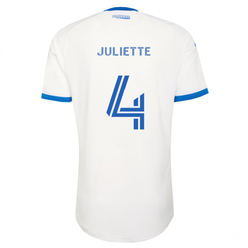 ילדים כדורגל Perreault Juliette #4 כחול שמיים לבן הרחק ג'רזי 2026/27