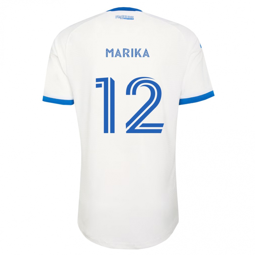 ילדים כדורגל Martineau Marika #12 כחול שמיים לבן הרחק ג'רזי 2026/27