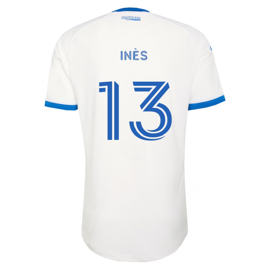 ילדים כדורגל Nourani Inès #13 כחול שמיים לבן הרחק ג'רזי 2026/27