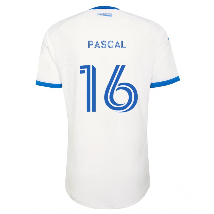ילדים כדורגל Raphael Pascal #16 כחול שמיים לבן הרחק ג'רזי 2026/27