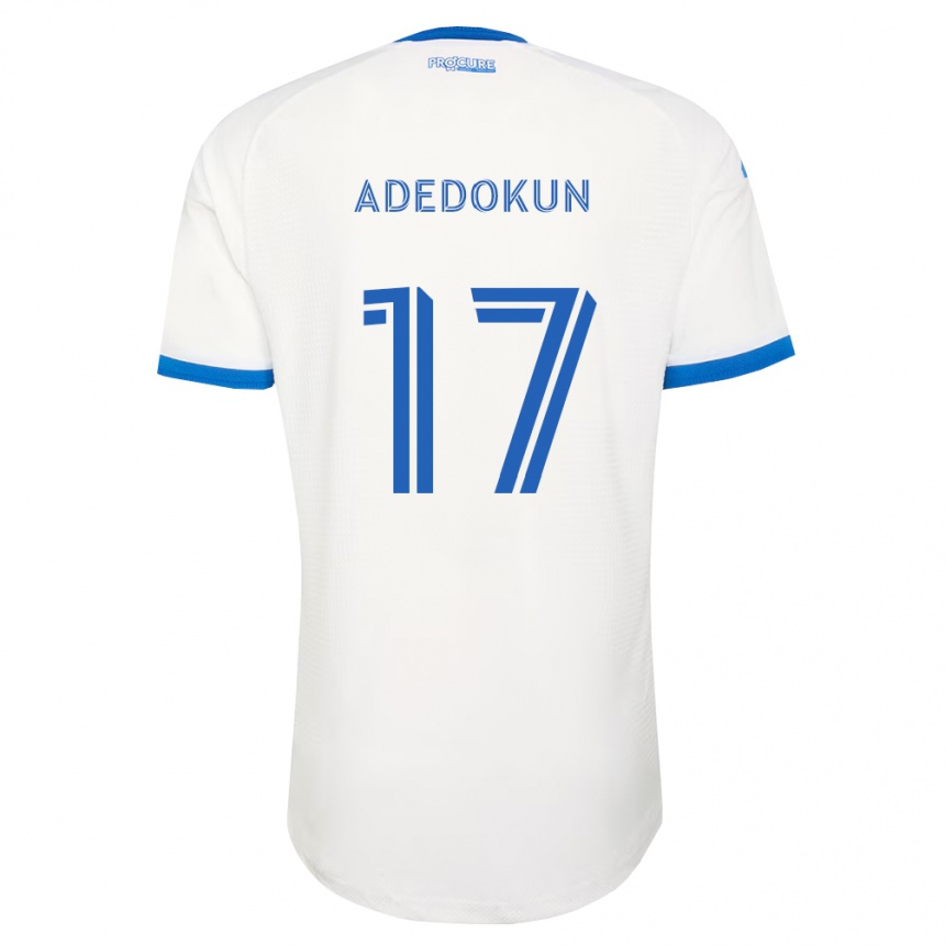 ילדים כדורגל Michael Adedokun #17 כחול שמיים לבן הרחק ג'רזי 2026/27
