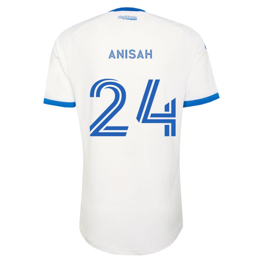ילדים כדורגל Yusuf Anisah #24 כחול שמיים לבן הרחק ג'רזי 2026/27