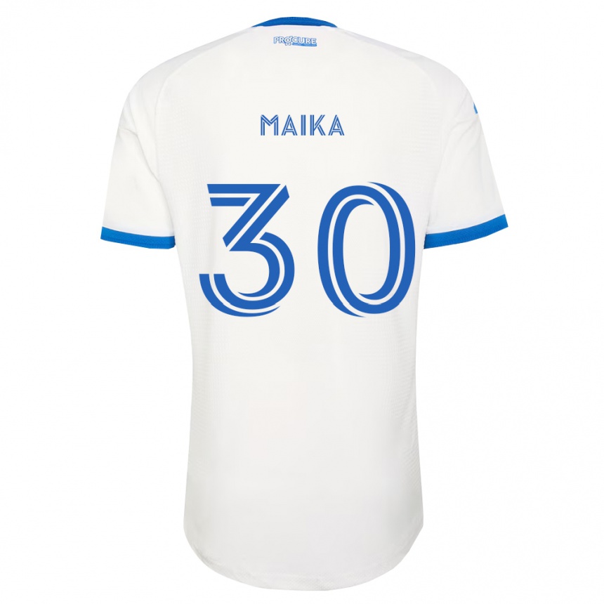 ילדים כדורגל Valcourt Maika #30 כחול שמיים לבן הרחק ג'רזי 2026/27