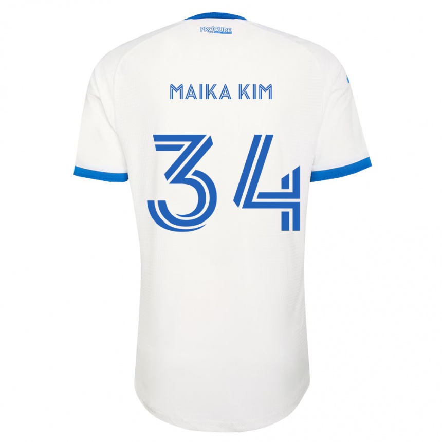 ילדים כדורגל Guerrier Maika Kim #34 כחול שמיים לבן הרחק ג'רזי 2026/27