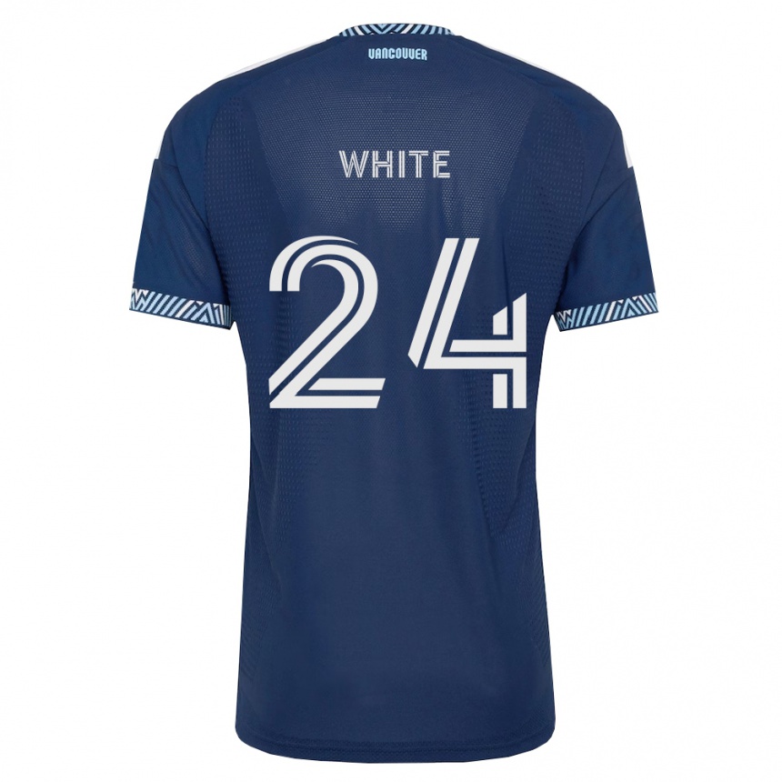 ילדים כדורגל Brian White #24 כחול עמוק לבן הרחק ג'רזי 2026/27