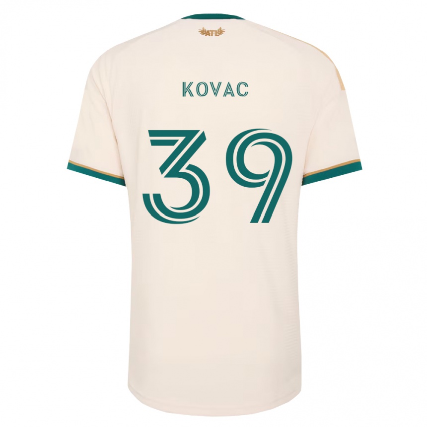 ילדים כדורגל Arif Kovac #39 ירוק שמפניה הרחק ג'רזי 2026/27