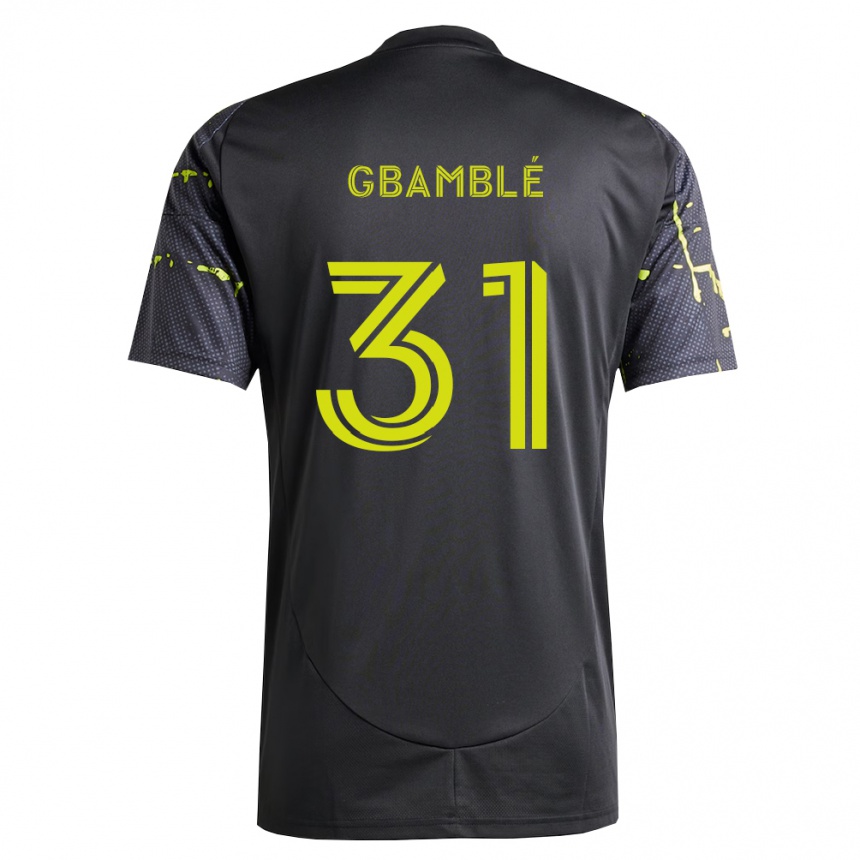 ילדים כדורגל Kevin Gbamblé #31 צהוב ניאון שחור הרחק ג'רזי 2026/27