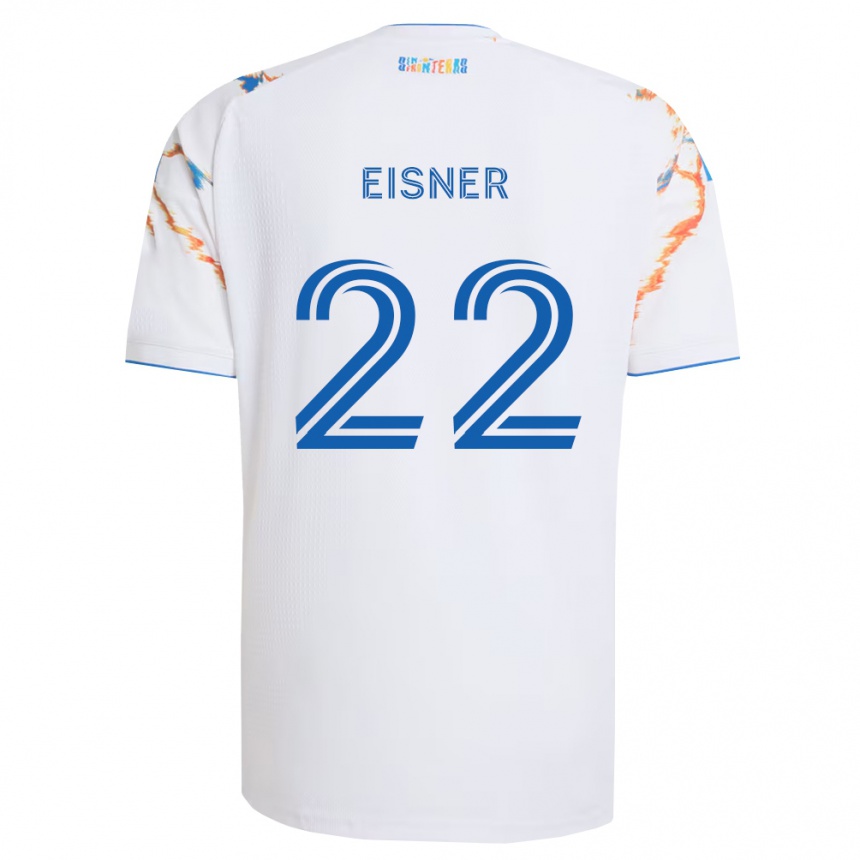 ילדים כדורגל Wilson Eisner #22 לבן כתום כחול הרחק ג'רזי 2026/27