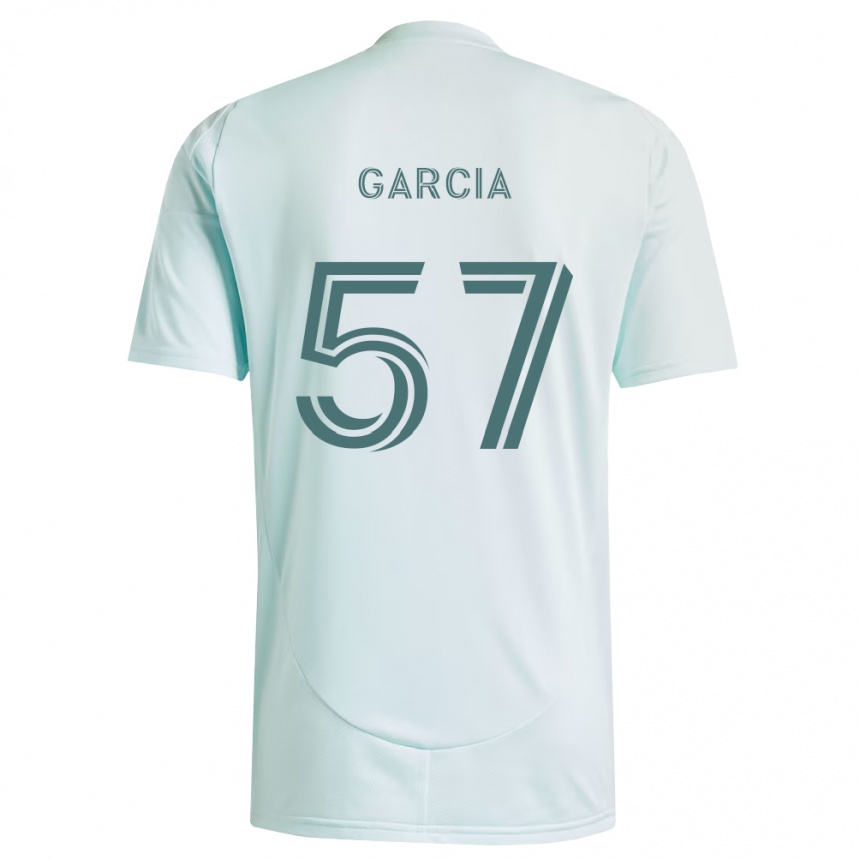 ילדים כדורגל Rogelio Garcia #57 לבן ירוק בהיר הרחק ג'רזי 2026/27