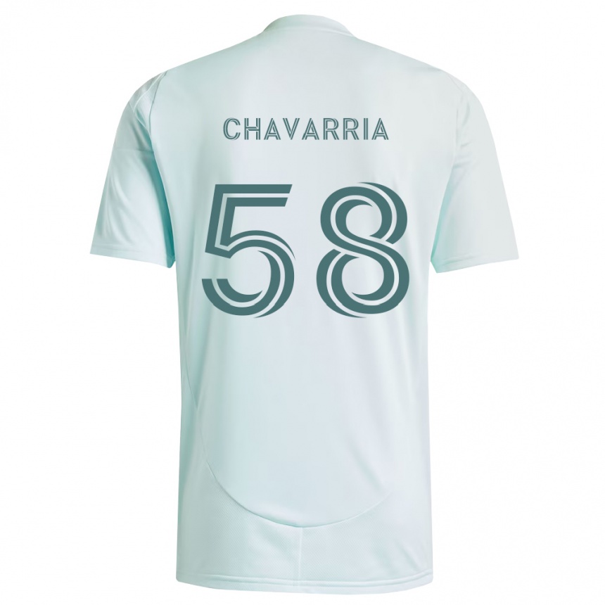 ילדים כדורגל Keith Chavarria #58 לבן ירוק בהיר הרחק ג'רזי 2026/27