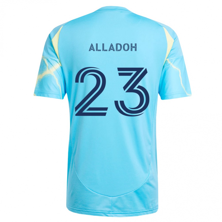 ילדים כדורגל Ezekiel Alladoh #23 כחול בהיר שחור צהוב בהיר הרחק ג'רזי 2026/27