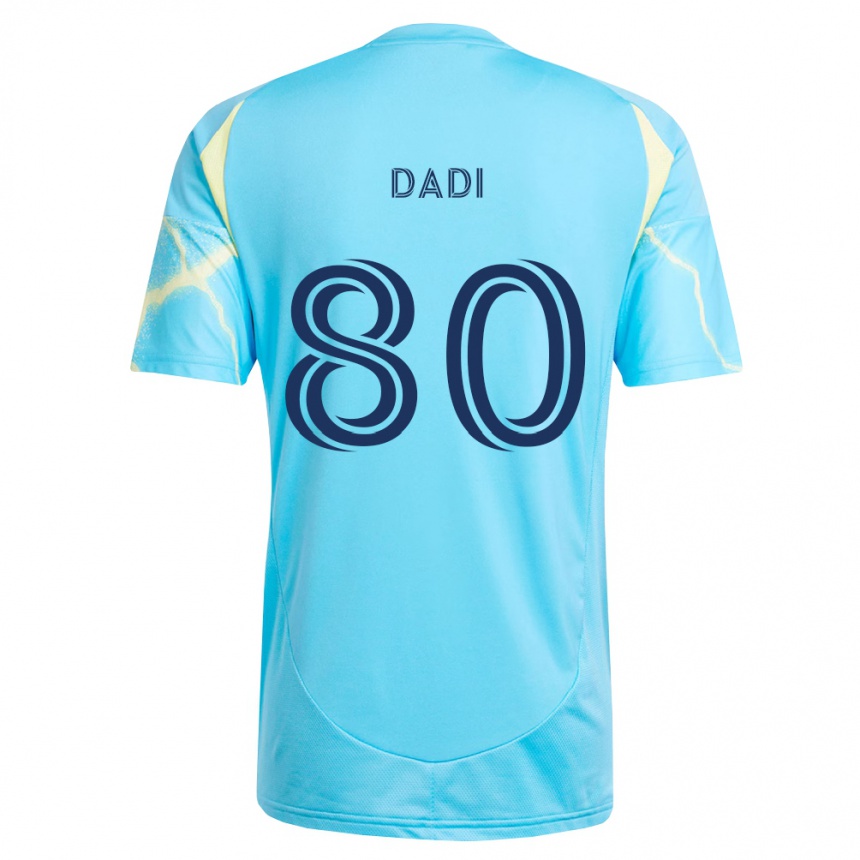 ילדים כדורגל Paco Dadi #80 כחול בהיר שחור צהוב בהיר הרחק ג'רזי 2026/27
