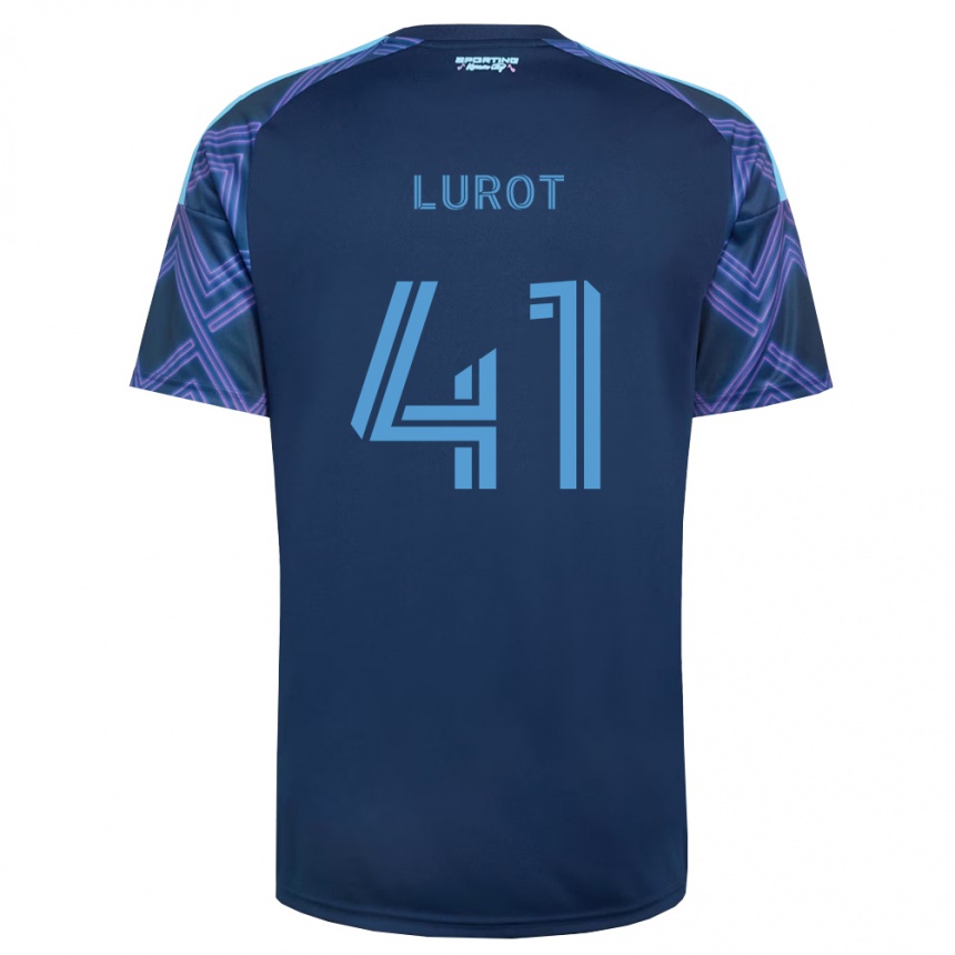 ילדים כדורגל Pierre Lurot #41 כחול מלכותי סגול הרחק ג'רזי 2026/27
