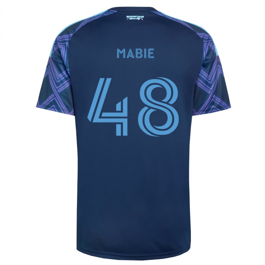 ילדים כדורגל Blaine Mabie #48 כחול מלכותי סגול הרחק ג'רזי 2026/27