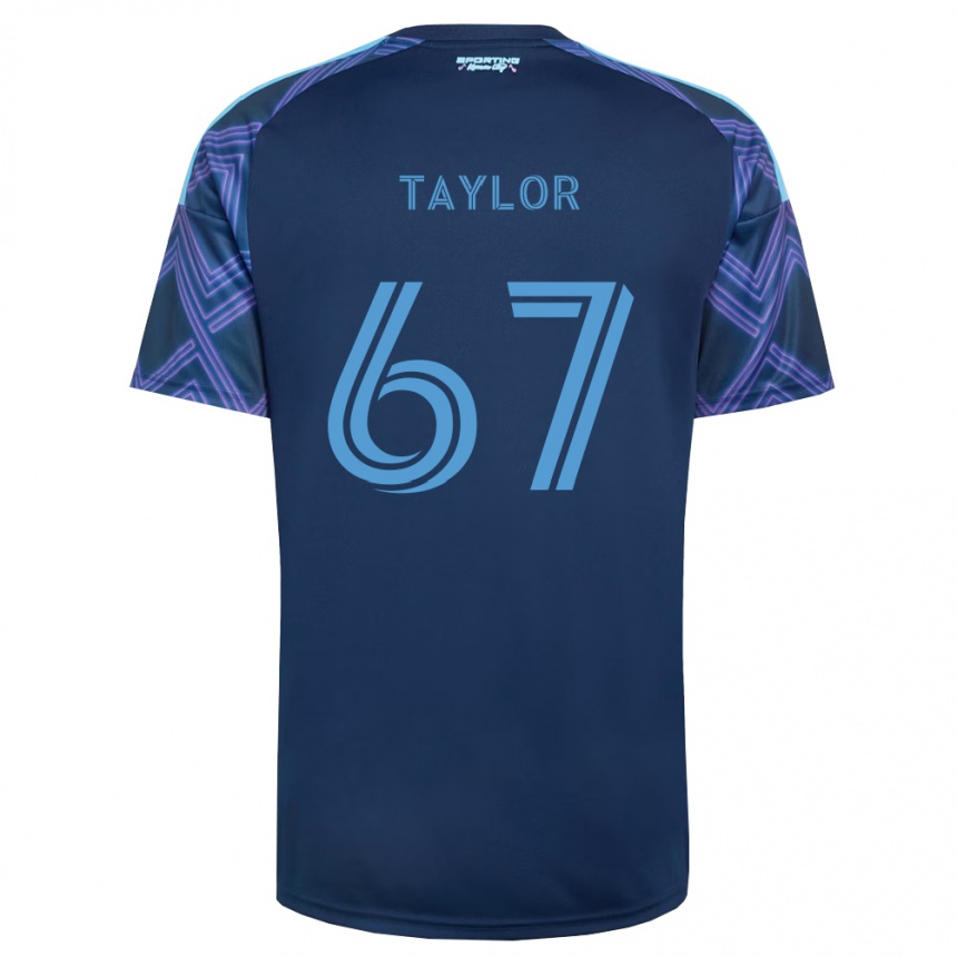 ילדים כדורגל Kael Taylor #67 כחול מלכותי סגול הרחק ג'רזי 2026/27