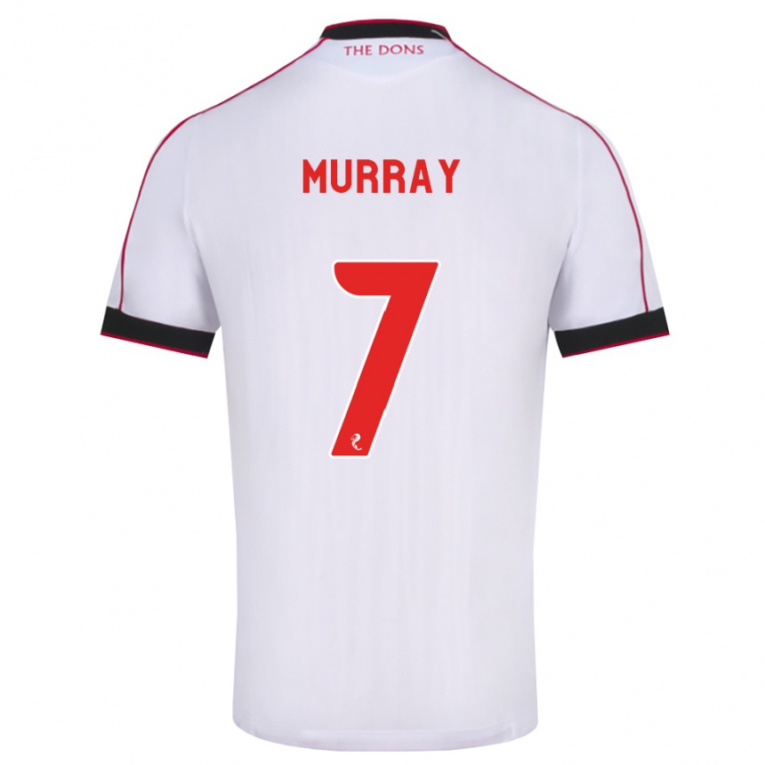 ילדים כדורגל Phoebe Murray #7 שחור אדום לבן הרחק ג'רזי 2026/27