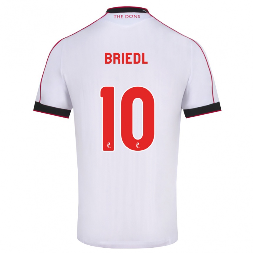 ילדים כדורגל Alexander Briedl #10 שחור אדום לבן הרחק ג'רזי 2026/27