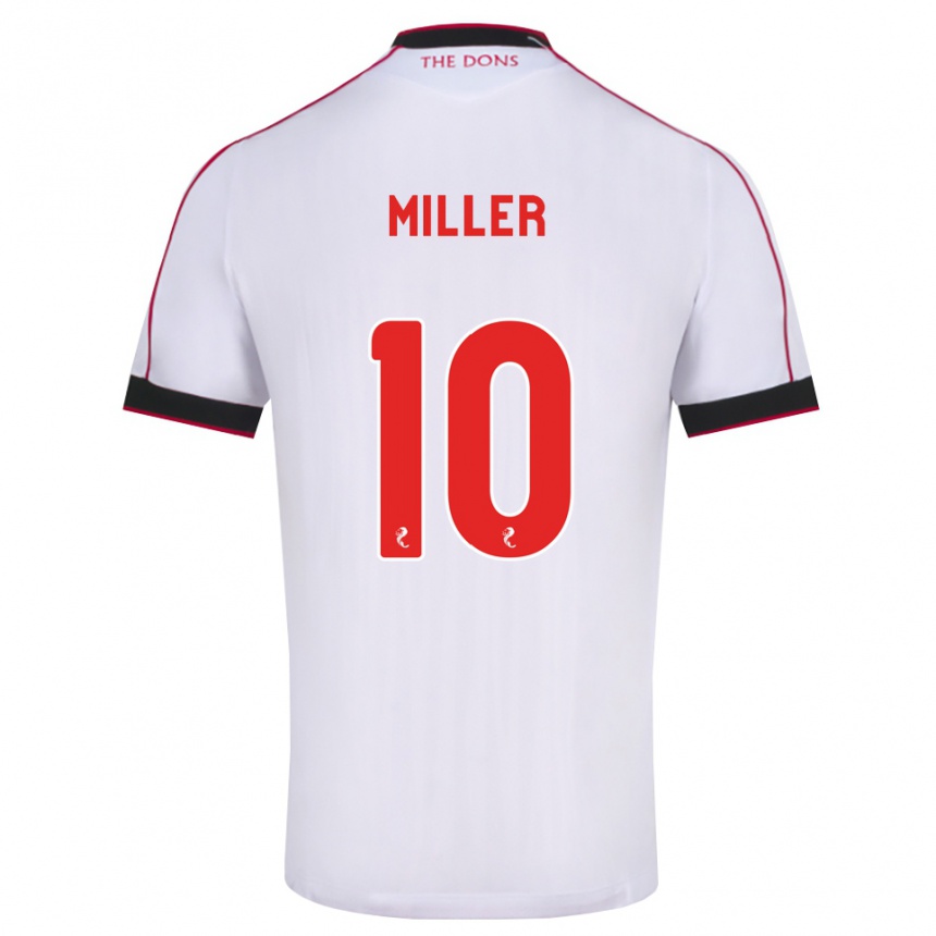 ילדים כדורגל Darcie Miller #10 שחור אדום לבן הרחק ג'רזי 2026/27
