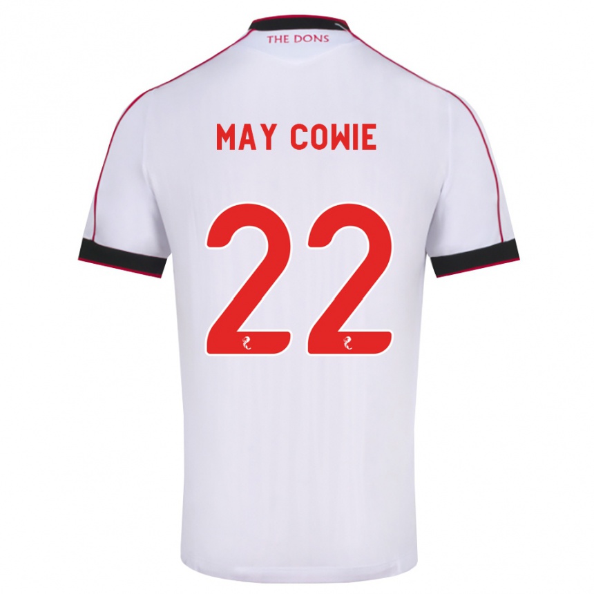 ילדים כדורגל Ellie May Cowie #22 שחור אדום לבן הרחק ג'רזי 2026/27