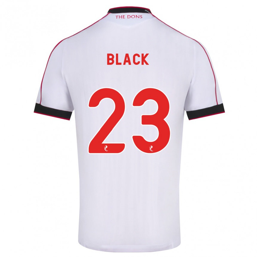 ילדים כדורגל Aimee Black #23 שחור אדום לבן הרחק ג'רזי 2026/27