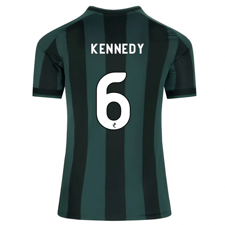 ילדים כדורגל Liam Kennedy #6 אפור דהוי שחור הרחק ג'רזי 2026/27
