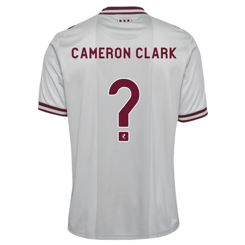 ילדים כדורגל Cameron Clark #0 לבן בורגונדי הרחק ג'רזי 2026/27
