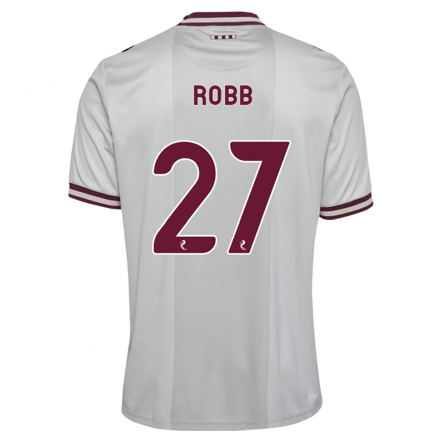 ילדים כדורגל Callen Robb #27 לבן בורגונדי הרחק ג'רזי 2026/27