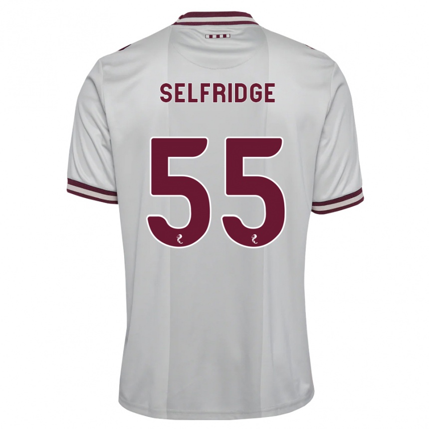 ילדים כדורגל Louis Selfridge #55 לבן בורגונדי הרחק ג'רזי 2026/27