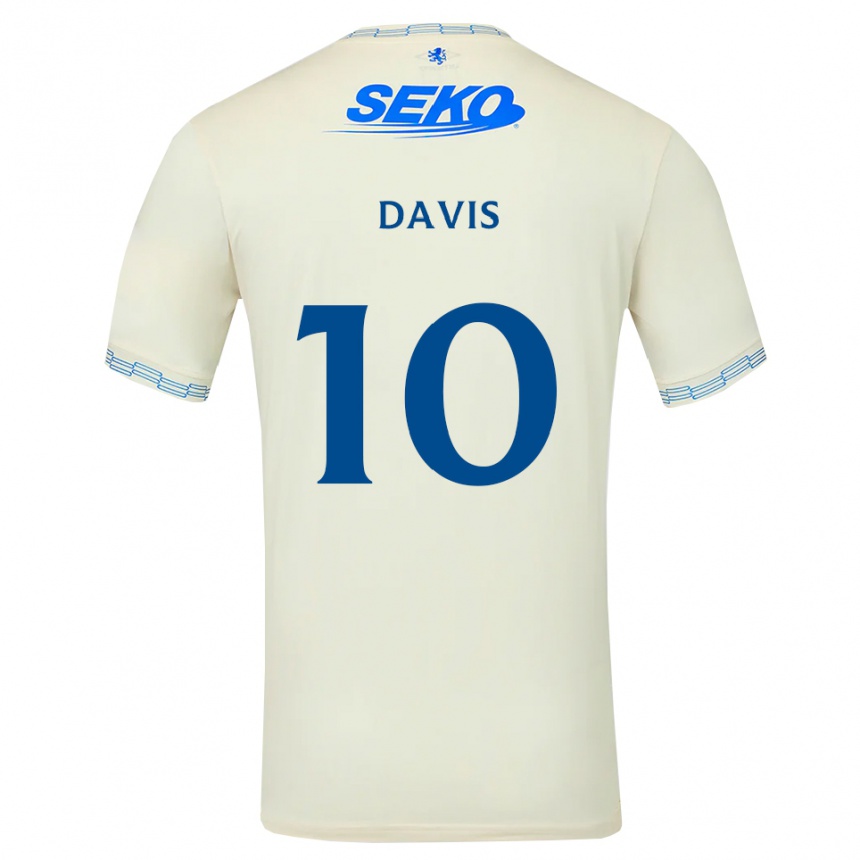 ילדים כדורגל סטיבן דייוויס #10 כחול שמיים עמוק לבן הרחק ג'רזי 2026/27