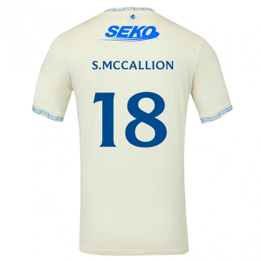 ילדים כדורגל Stuart Mccallion #18 כחול שמיים עמוק לבן הרחק ג'רזי 2026/27