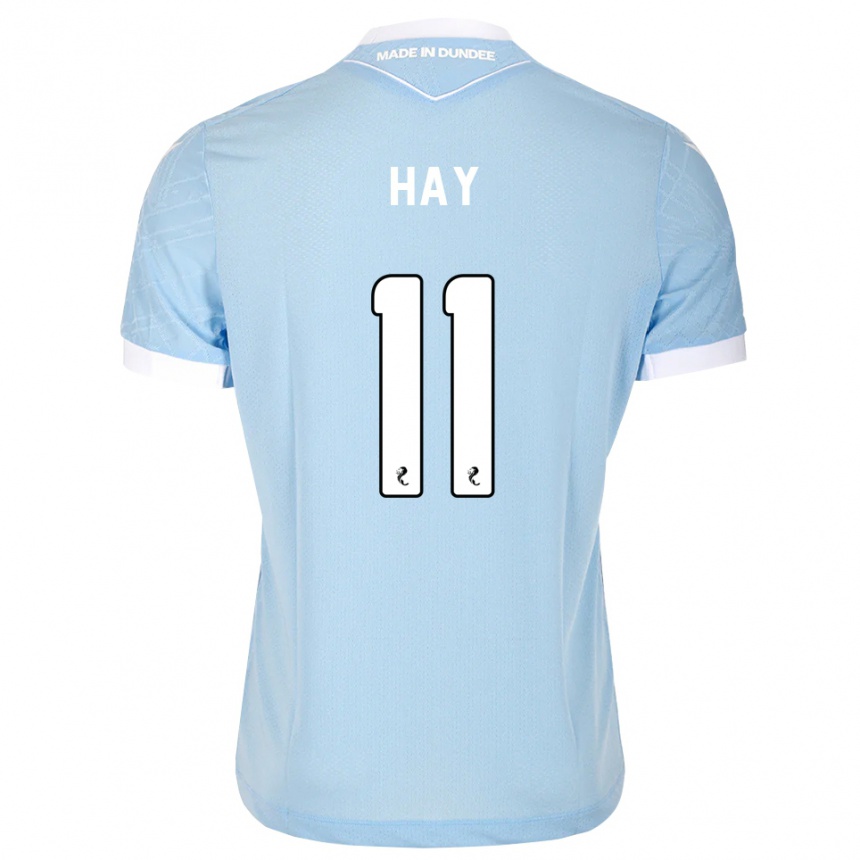 ילדים כדורגל Ashley Hay #11 כחול שמיים בהיר לבן הרחק ג'רזי 2026/27