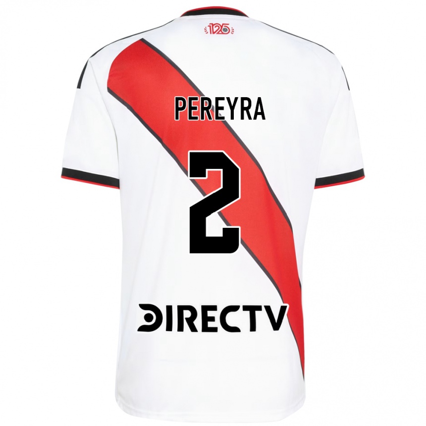 גברים כדורגל Cirilo Pereyra #2 אדום שחור לבן ג'רזי ביתית 2026/27