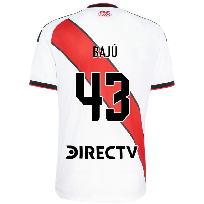 גברים כדורגל Lisandro Bajú #43 אדום שחור לבן ג'רזי ביתית 2026/27