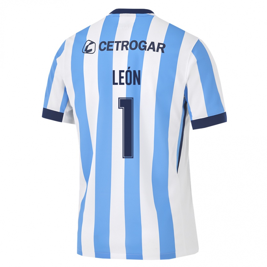 גברים כדורגל Roberto León #1 כחול בהיר לבן שחור ג'רזי ביתית 2026/27