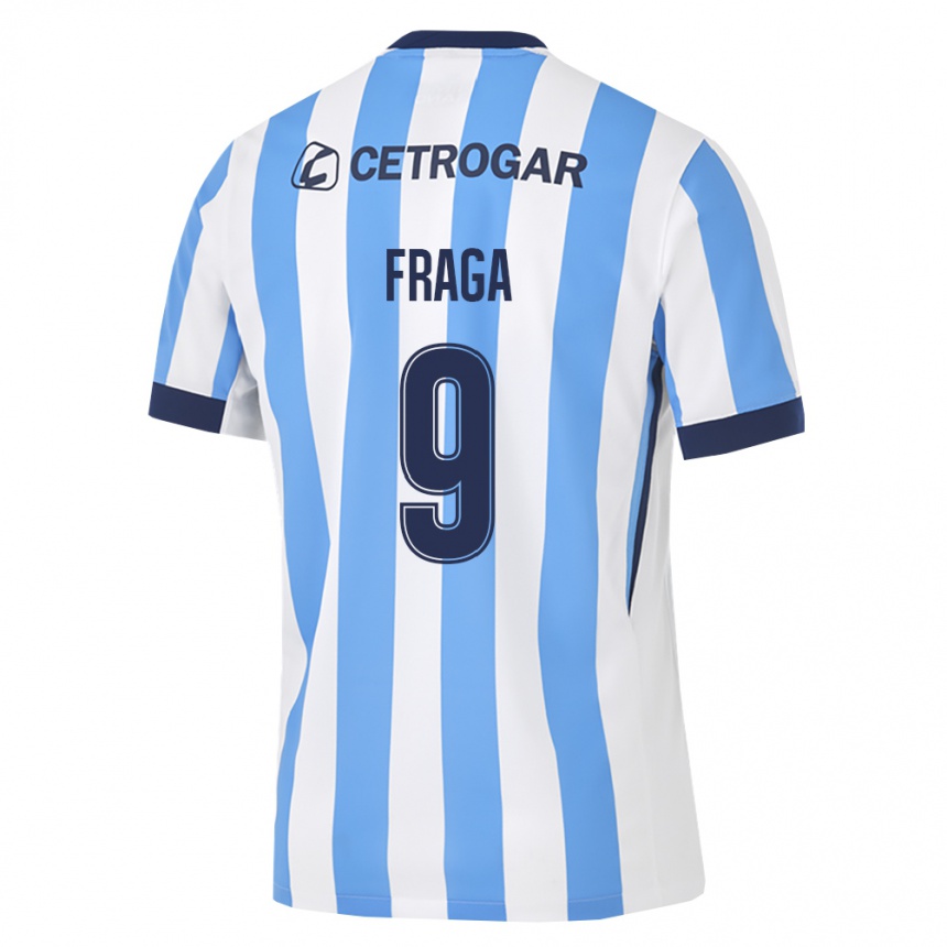 גברים כדורגל Francisco Fraga #9 כחול בהיר לבן שחור ג'רזי ביתית 2026/27