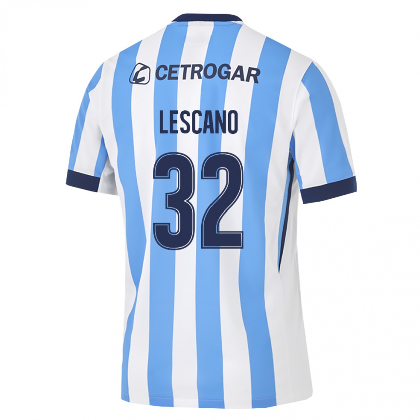 גברים כדורגל Macarena Lescano #32 כחול בהיר לבן שחור ג'רזי ביתית 2026/27