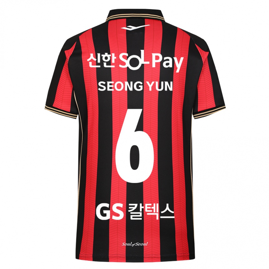 גברים כדורגל Seong-Yun Lee #6 אדום לבן שחור ג'רזי ביתית 2026/27 גברים כדורגל Seong-Yun Lee #6 אדום לבן שחור ג'רזי ביתית 2026/27
