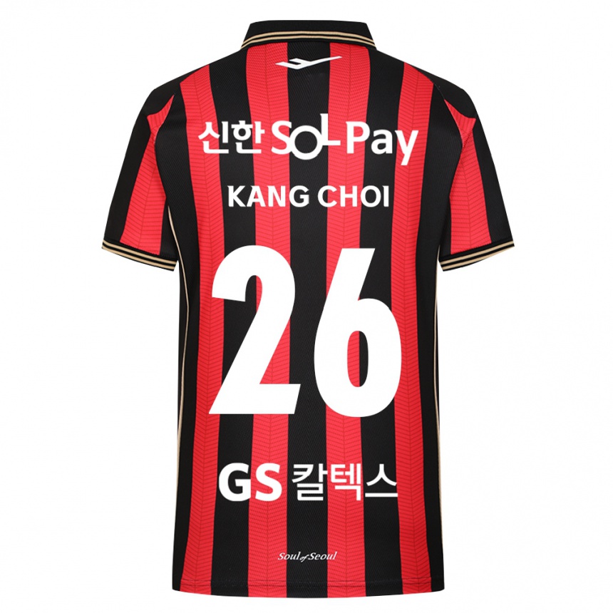 גברים כדורגל Kang Choi #26 אדום לבן שחור ג'רזי ביתית 2026/27