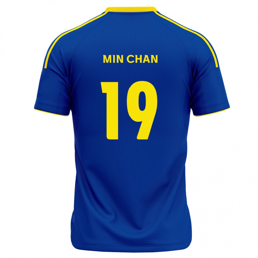 גברים כדורגל Min-Chan Kim #19 כחול מלכותי צהוב ג'רזי ביתית 2026/27