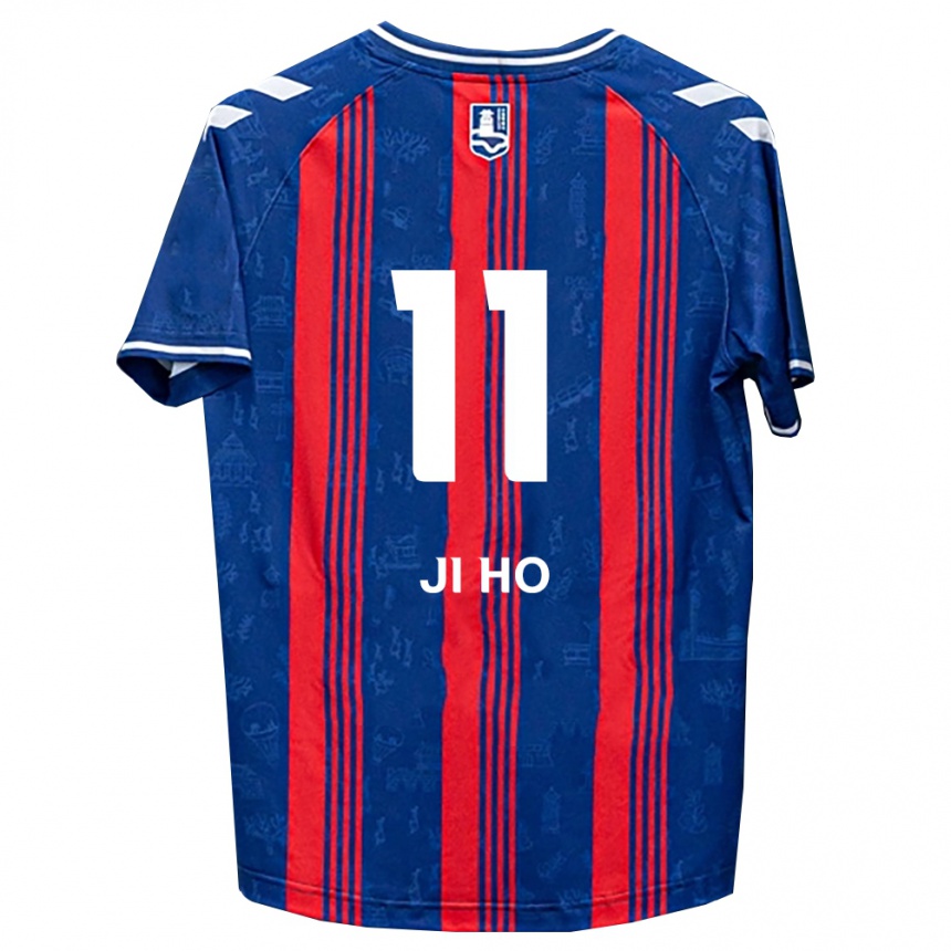 גברים כדורגל Ji-Ho Soon #11 כחול אדום לבן ג'רזי ביתית 2026/27