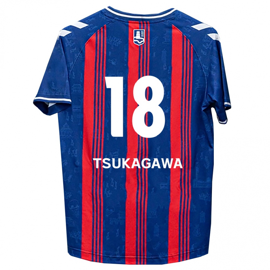 גברים כדורגל Koki Tsukagawa #18 כחול אדום לבן ג'רזי ביתית 2026/27