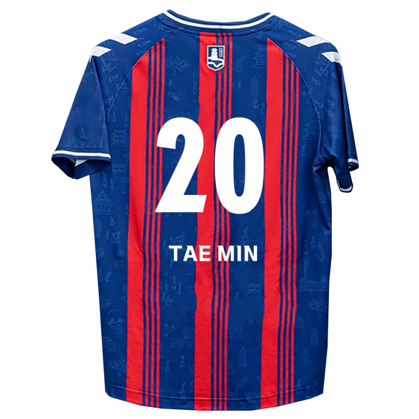 גברים כדורגל Tae-Min Kim #20 כחול אדום לבן ג'רזי ביתית 2026/27